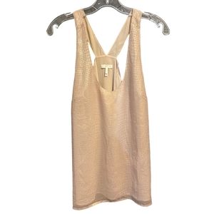 Joie Metallic Gold + Lavendar 100% Silk Top